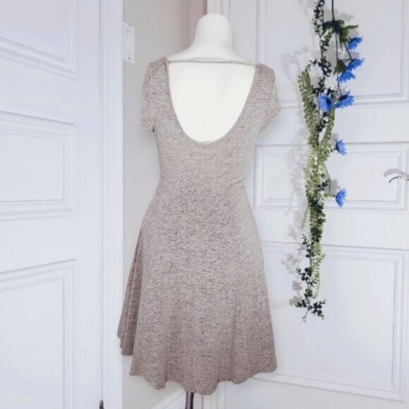 Gray ACEMI Warm Grey Heather Ballet Style Skater Dress- Small - Picture 1 of 13